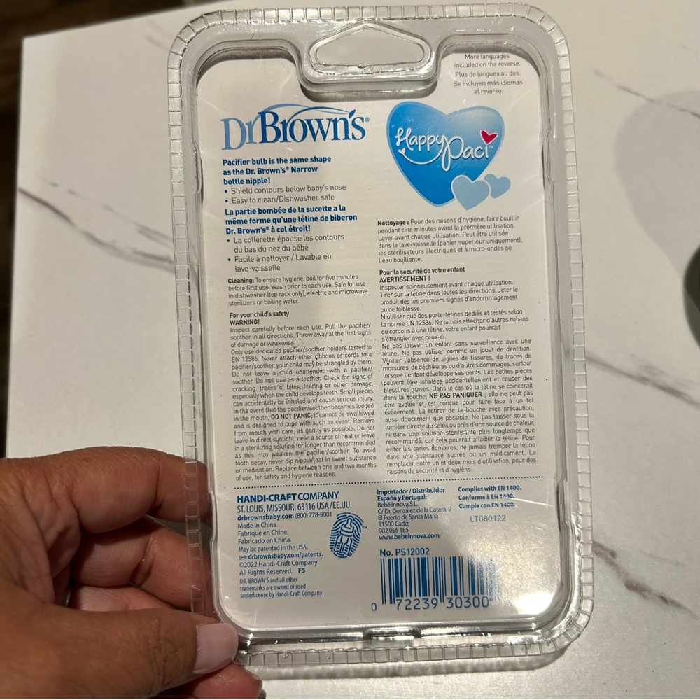Dr. Brown's Silicone BPA Free Pacifiers Set (pink and mint) size 0-6M - Picture 2 of 3